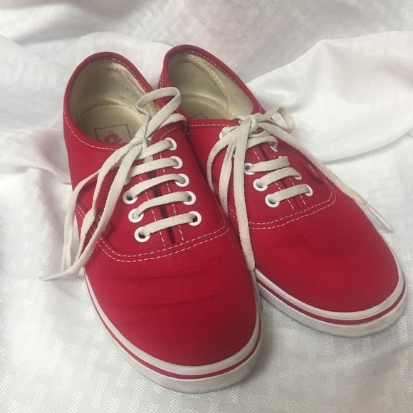 Vans low top skate sneakers Men’s Red Size 5.5 - Picture 1 of 6